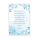 James 1:5 Bible Verse, lacks wisdom Premium Luster Photo Paper Framed Poster