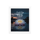 John 14:6 Bible Verse The Father Premium Luster Photo Paper Framed Poster White 8″×10″