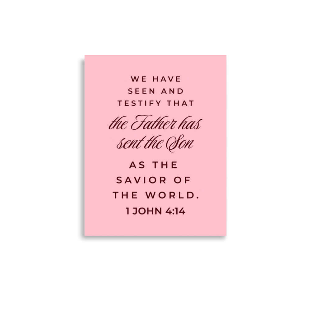 1 John 4:14 - Bible Verse, We have seen Premium Luster Photo Paper Poster