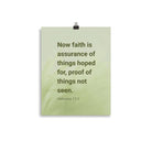 Heb 11:1 - Bible Verse, faith is assurance Premium Luster Photo Paper Poster