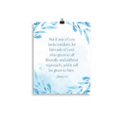 James 1:5 Bible Verse, lacks wisdom Premium Luster Photo Paper Poster