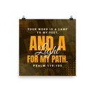 Psalm 119:105 - Bible Verse, lamp to my feet Premium Luster Photo Paper Poster