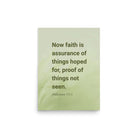 Heb 11:1 - Bible Verse, faith is assurance Premium Luster Photo Paper Poster