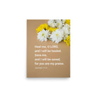 Jer 17:14 - Bible Verse, Heal me, O LORD Premium Luster Photo Paper Poster