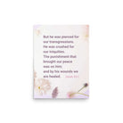 Isaiah 53:5 - Bible Verse, by his wounds Premium Luster Photo Paper Poster