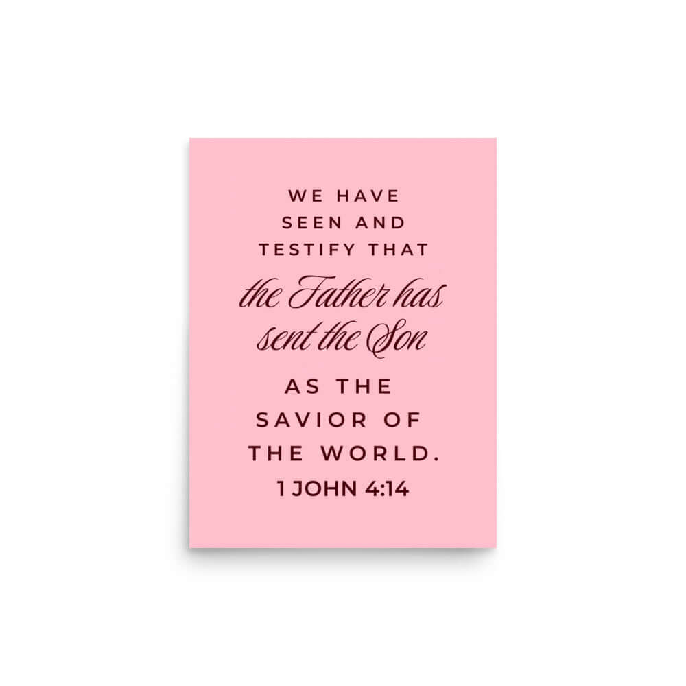 1 John 4:14 - Bible Verse, We have seen Premium Luster Photo Paper Poster