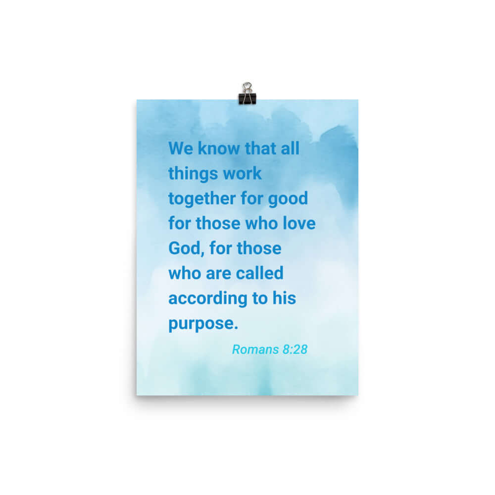 Rom 8:28 - Bible Verse, together for good Premium Luster Photo Paper Poster