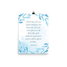 James 1:5 Bible Verse, lacks wisdom Premium Luster Photo Paper Poster