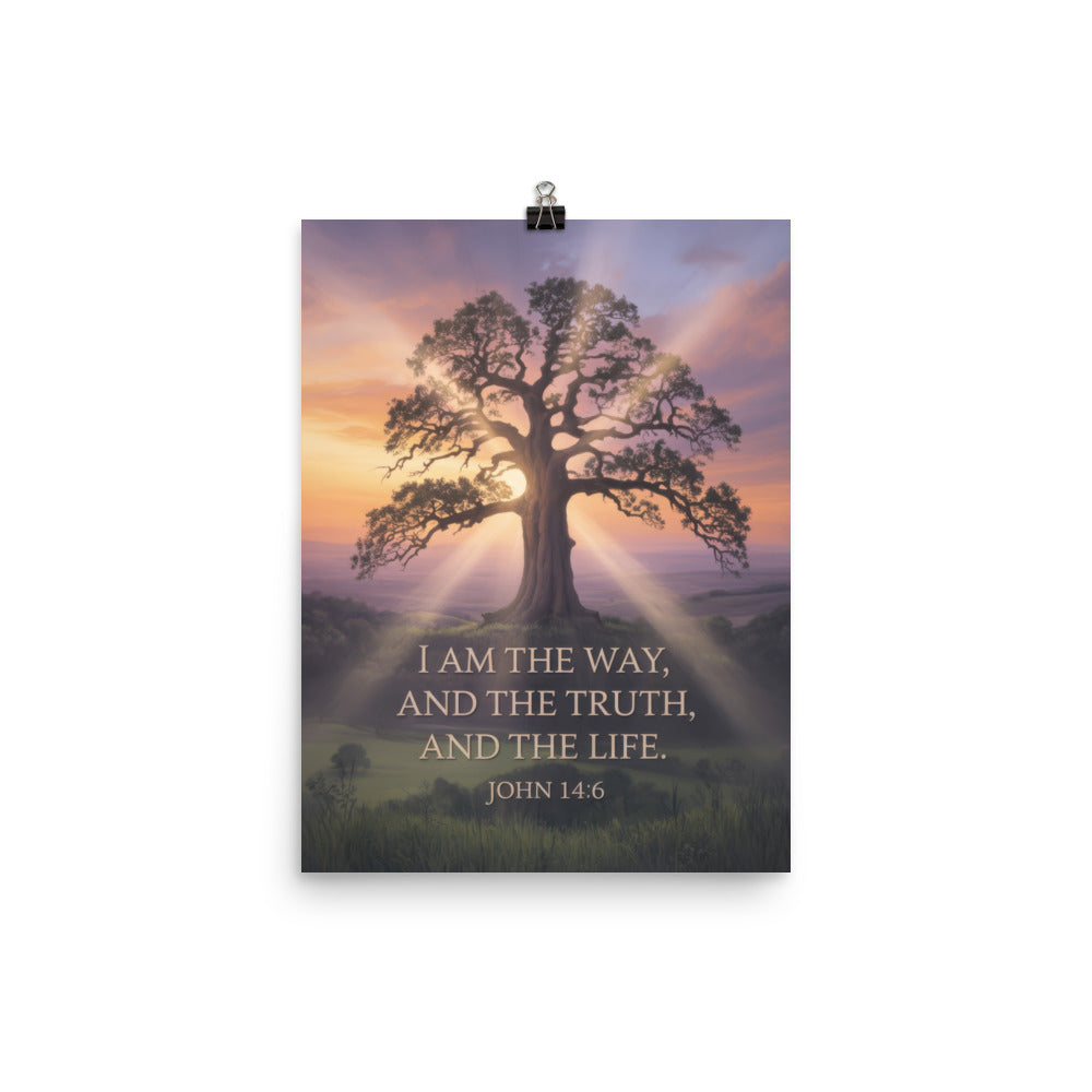 John 14:6 Bible Verse Jesus said Premium Luster Photo Paper Poster 12″×16″