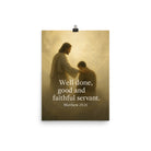Matthew 25:21 Bible Verse Well Done Premium Luster Photo Paper Poster 12″×16″