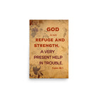 Psalm 46:1 - Bible Verse, God is Our Refuge Premium Luster Photo Paper Poster
