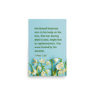 1 Peter 2:24 - Bible Verse, healed by His wounds Premium Luster Photo Paper Poster