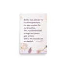 Isaiah 53:5 - Bible Verse, by his wounds Premium Luster Photo Paper Poster