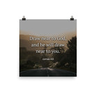 James 4:8 Bible Verse, Cleanse your Premium Luster Photo Paper Poster
