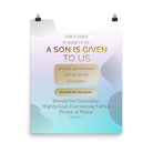 Isaiah 9:6 - Bible Verse, Wonderful Counselor Premium Luster Photo Paper Poster