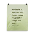 Heb 11:1 - Bible Verse, faith is assurance Premium Luster Photo Paper Poster