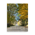 Prov 3:6, Bible Verse, Fall Road Premium Luster Photo Paper Poster