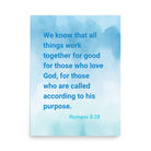 Rom 8:28 - Bible Verse, together for good Premium Luster Photo Paper Poster