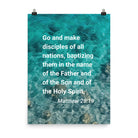 Matt 28:19 - Bible Verse, Make Disciples Premium Luster Photo Paper Poster