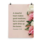 Prov 17:22 - Bible Verse, good medicine Premium Luster Photo Paper Poster