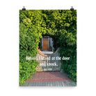 Rev 3:20 Bible Verse, Garden Doorway Premium Luster Photo Paper Poster