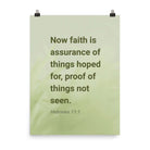 Heb 11:1 - Bible Verse, faith is assurance Premium Luster Photo Paper Poster