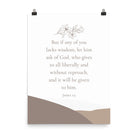 James 1:5 Bible Verse, ask of God Premium Luster Photo Paper Poster