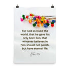 John 3:16 Bible Verse, He gave His Son Premium Luster Photo Paper Poster