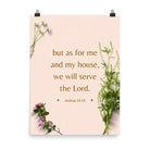 Joshua 24:15 Bible Verse, your fathers Premium Luster Photo Paper Poster