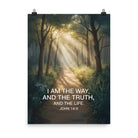 John 14:6 Bible Verse I Am Premium Luster Photo Paper Poster 18″×24″