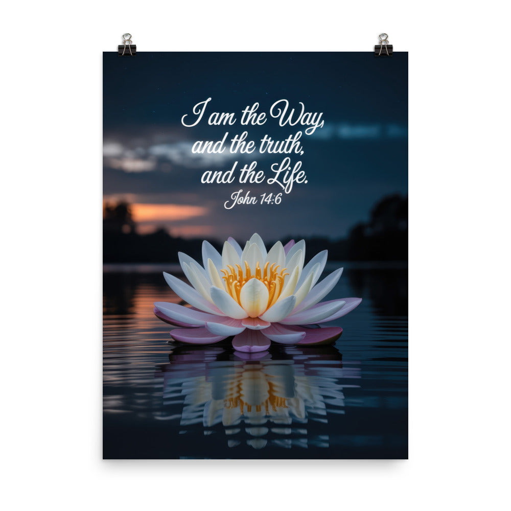 John 14:6 Bible Verse The Father Premium Luster Photo Paper Poster 18″×24″