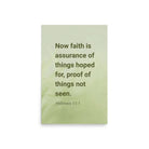 Heb 11:1 - Bible Verse, faith is assurance Premium Luster Photo Paper Poster