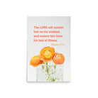 Psalm 41:3 - Bible Verse, LORD will sustain Premium Luster Photo Paper Poster