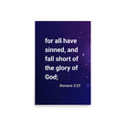 Romans 3:23 - Bible Verse, all have sinned Premium Luster Photo Paper Poster