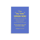 Matt 11:29-30 - Bible Verse, Take my yoke Premium Luster Photo Paper Poster