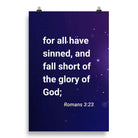 Romans 3:23 - Bible Verse, all have sinned Premium Luster Photo Paper Poster