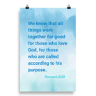 Rom 8:28 - Bible Verse, together for good Premium Luster Photo Paper Poster