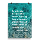 Matt 28:19 - Bible Verse, Make Disciples Premium Luster Photo Paper Poster