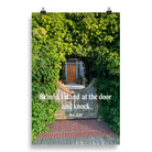 Rev 3:20 Bible Verse, Garden Doorway Premium Luster Photo Paper Poster