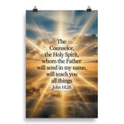 John 14:26 Bible Verse will send Premium Luster Photo Paper Poster 20″×30″
