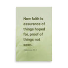 Heb 11:1 - Bible Verse, faith is assurance Premium Luster Photo Paper Poster