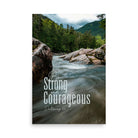 Deut 31:6 - Bible Verse, Be strong and courageous Premium Luster Photo Paper Poster