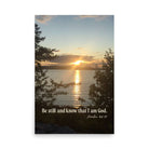 Psalm 46:10 Bible Verse, Sunset Glory Premium Luster Photo Paper Poster