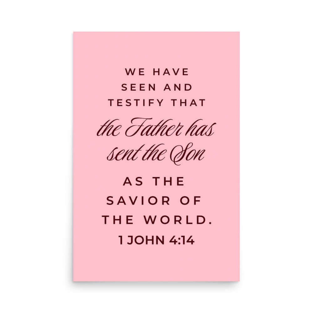 1 John 4:14 - Bible Verse, We have seen Premium Luster Photo Paper Poster