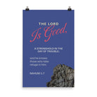 Nahum 1:7 - Bible Verse, The LORD is good Premium Luster Photo Paper Poster