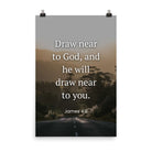 James 4:8 Bible Verse, Cleanse your Premium Luster Photo Paper Poster
