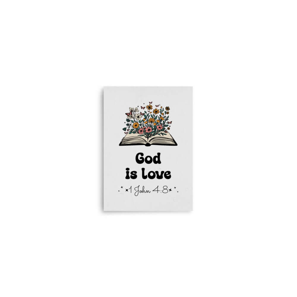 1 John 4:8 - Bible Verse, God is Love Premium Luster Photo Paper Poster