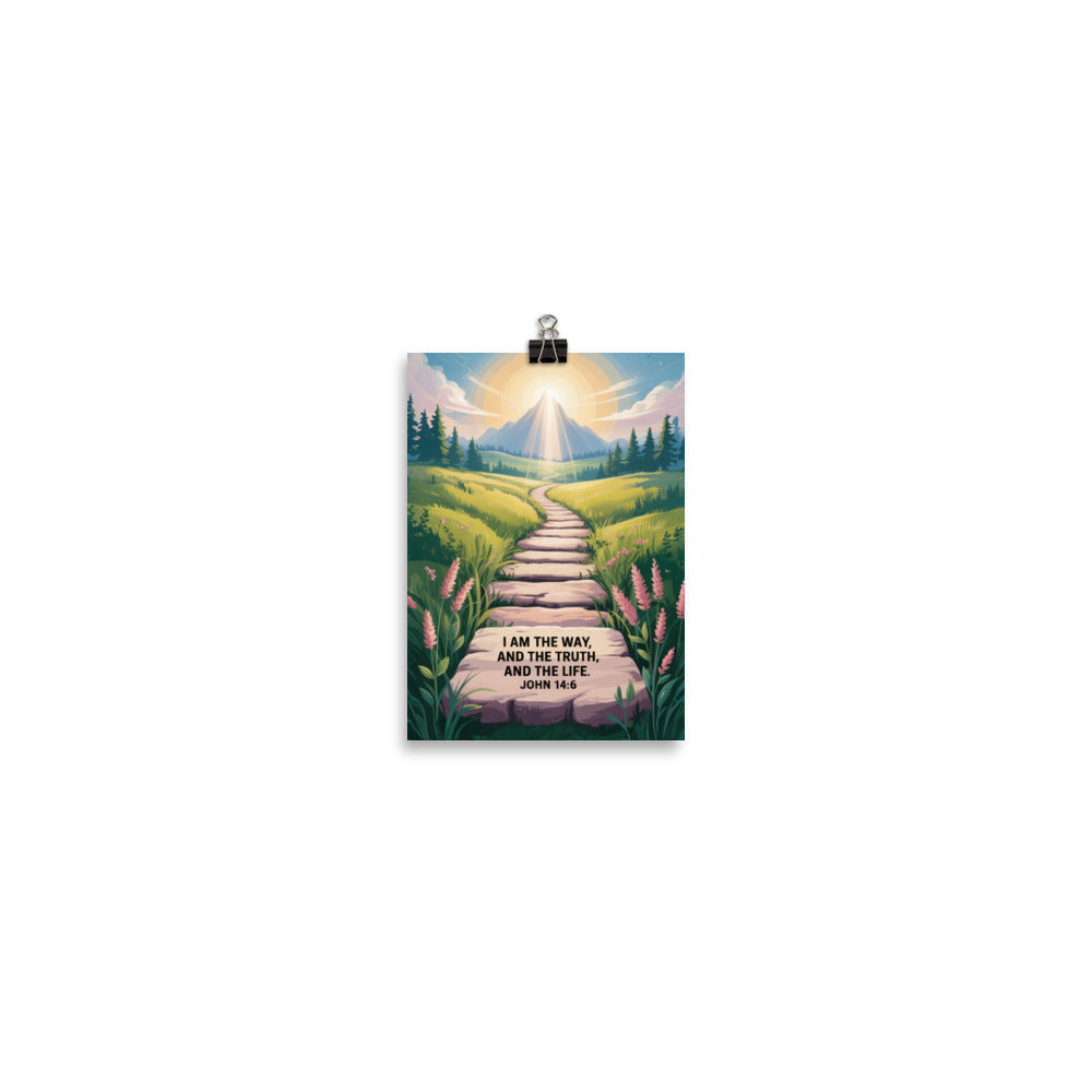 John 14:6 Bible Verse The Truth Premium Luster Photo Paper Poster 5″×7″