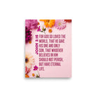 John 3:16 - Bible Verse, For God So Loved Premium Luster Photo Paper Poster