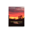 Psalm 19:1 Bible Verse, Sunset Glory Premium Luster Photo Paper Poster